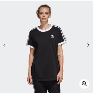 Adidas Black Original 3-Striped Tee